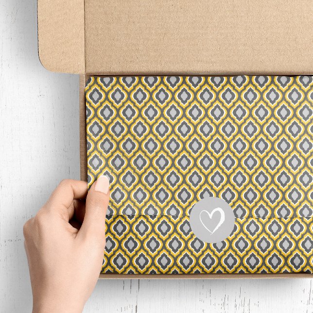 Gelb und Grau Ikat marokkanisch Seidenpapier (Von Creator hochgeladen)