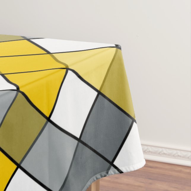 GELB UND GRAU KARIERT TISCHDECKE (Beispiel)