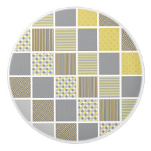 Gelb und Grau-Quilt-Muster