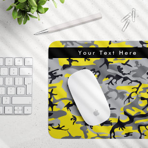 Gelb und Grau Tarnung, Tarnmuster, Militär, Armee Mousepad