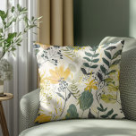 Gelb und Grün Modernes botanisches Muster Kissen<br><div class="desc">Mit diesem eleganten Blumendesign verleihen Sie Ihrem Raum eine Touch Retro-Charme. Das botanische Muster mit kräftigen Gelbtönen und tiefen Grüntönen schafft einen zeitlosen Look, der sich mühelos mit einem großartigen tausendjährigen Dekor verbindet. Die Mischung aus natürlichen Elementen und künstlerischem Flair verleiht jedem Zimmer eine nostalgische Atmosphäre. Ob Sie nun in...</div>