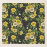 Gelb und grün versteckt in den Rose Schal<br><div class="desc">Rose Blume,  Mäuse und Schlangen handbemalt in Ps und Illustrator,  nahtlos</div>