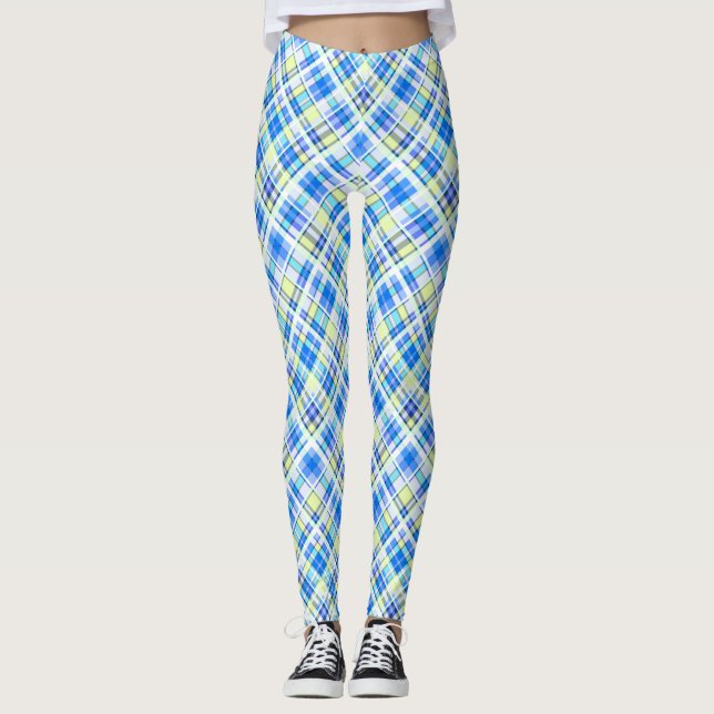 Gelb und hellblau leggings (Vorderseite)