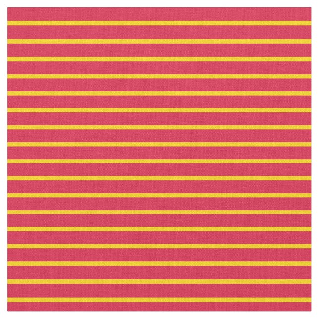 Gelb- und Krimson-Muster Stoff (Nahaufnahme)