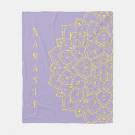 Gelb und Lavendel Mandala Fleece Blanket