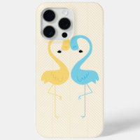 Gelb und leicht blauer Flamingos