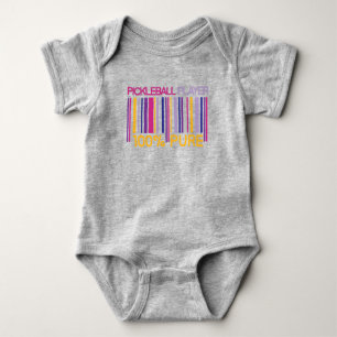 💛 Gelb und 💜 lila 100% Pickleballer T - Shir Baby Strampler