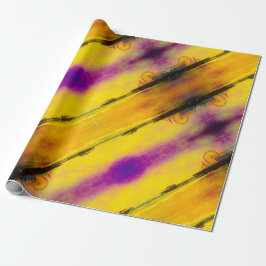 Gelb und Lila Geschenkpapier