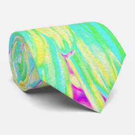 Gelb und Magenta Dekorative Dahlia Blume Krawatte