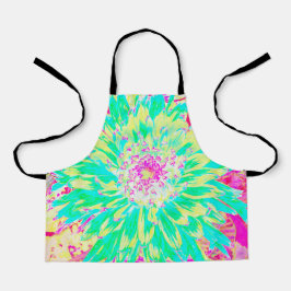 Gelb und Magenta Dekorative Dahlia Blume Schürze