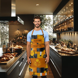 Gelb und orange Abstrakt - Moderne, kühne Küche Schürze