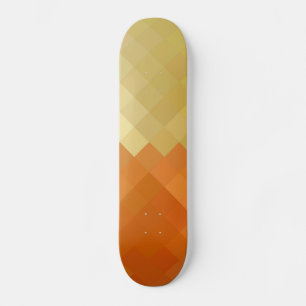 Gelb und orange Diamant Nahtloses Muster Skateboard