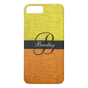 Gelb und orange-elegante Monogramm Case-Mate iPhone Hülle