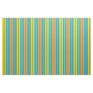 Gelb und orange vertikal gestreift blau stoff