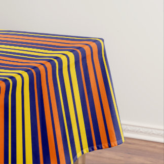 Gelb und Orange Vertikale Streifen Navy Blau Tischdecke