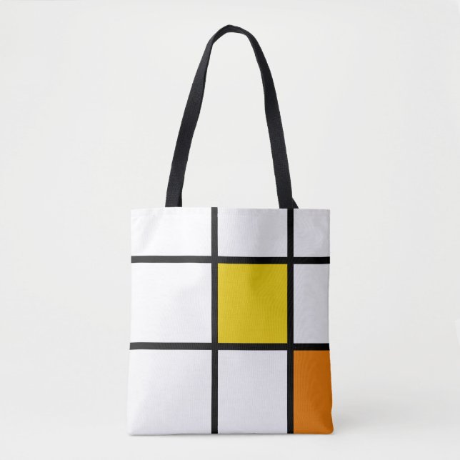 Gelb und orangefarbener Mondrian-Stil (Vorderseite)