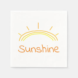 Gelb und orangefarbenes Sonnenlicht Serviette