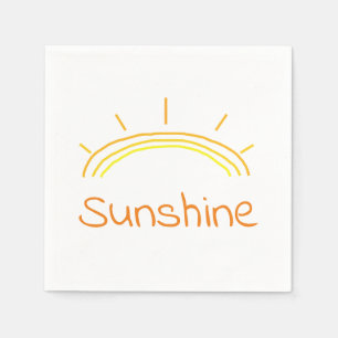 Gelb und orangefarbenes Sonnenlicht Serviette