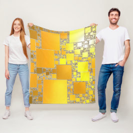Gelb und Orangen, gequetscht, Fleece Blanket