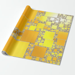 Gelb- und Orangenumhüllungspapier Geschenkpapier