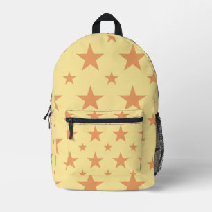 Gelb- und orangfarbene Sternenmuster-Pastell-Konst Bedruckter Rucksack