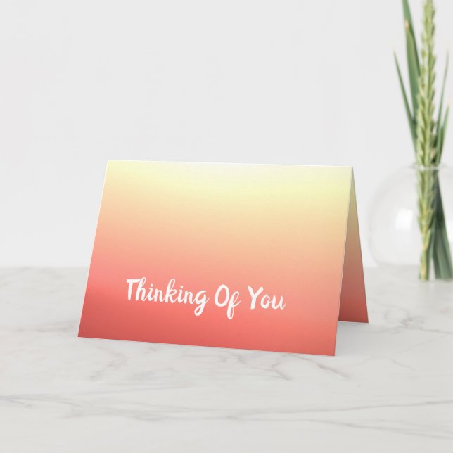 Gelb und Pfirsich Karte (Vorderseite)