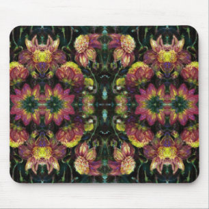 Gelb und rosa Dahlias Mousepad