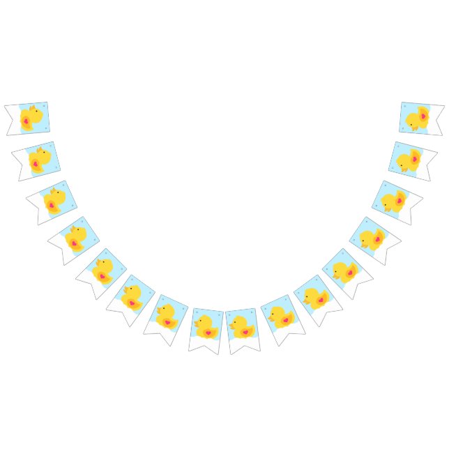 Gelb und rosa Gummi Ducky Wimpelkette (Alle)