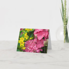 Gelb und Rosa Karte