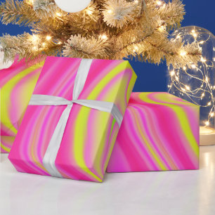 Gelb- und rosa Marmor Geschenkpapier