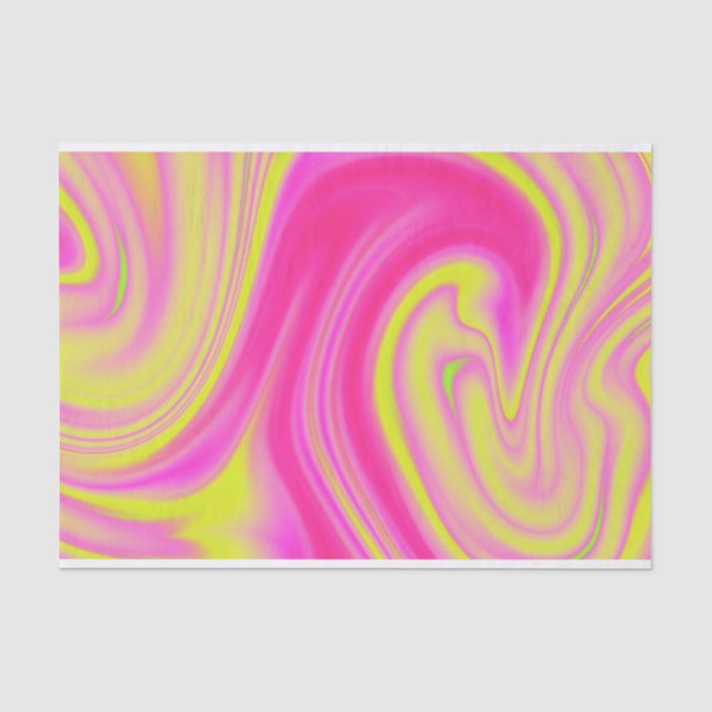 Gelb- und rosa Marmor Seidenpapier (Vorderseite)