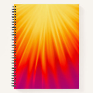 Gelb und rot Abstrakt Notizbuch