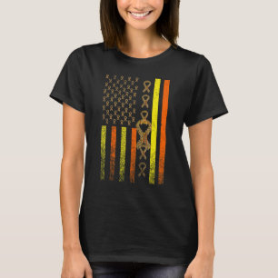 Gelb und rot - Amerikaner zum Welt-Hepatitis-Tag T-Shirt