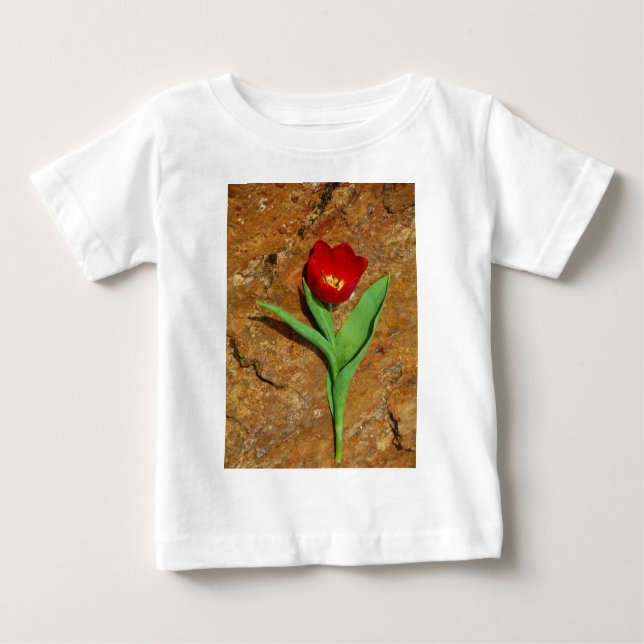 Gelb und Rot Baby T-shirt (Vorderseite)