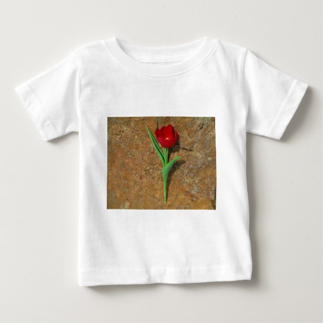 Gelb und Rot Baby T-shirt (Vorderseite)