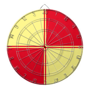 Gelb und Rot - Dartboard Dartscheibe