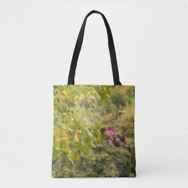 Gelb und Rot verlässt Taschen-Tasche (Vorderseite)