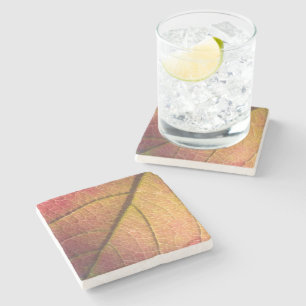 Gelb- und Rothalbstleaf Steinuntersetzer