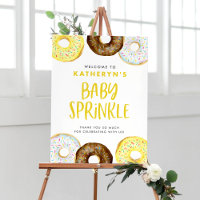 Gelb und Schokolade Glazed Donuts Baby Sprinkle
