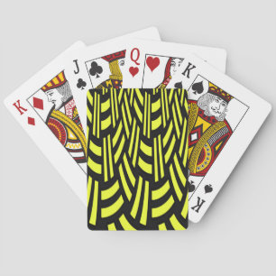 Gelb und Schwarz Art Deco Spielkarten
