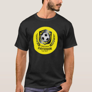 Gelb und Schwarz Benutzerdefinierte Fußballname Ge T-Shirt