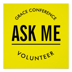 Gelb und Schwarz fragte mir Freiwillige Poster