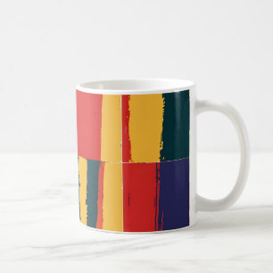 Gelb und schwarz geometrisch kaffeetasse
