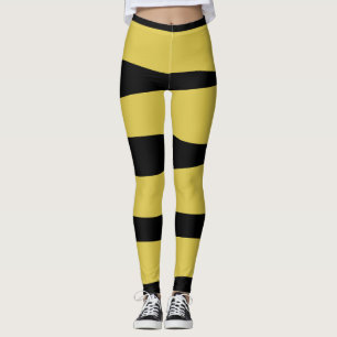 Gelb und schwarz gestreift Legging Leggings