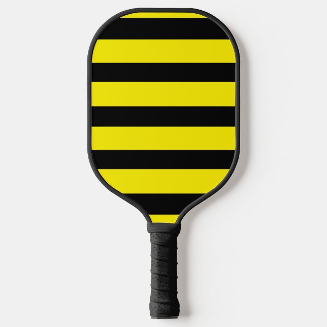 Gelb und schwarz gestreift pickleball schläger (Vorderseite)