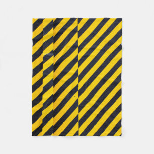 Gelb und schwarz gestreifte Spinnstoffe Fleecedecke