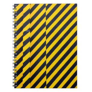 Gelb und schwarz gestreifte Textilien Notizblock
