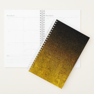 Gelb- und Schwarz-Glitzer-Gradient Planer