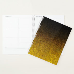 Gelb- und Schwarz-Glitzer-Gradient Planer