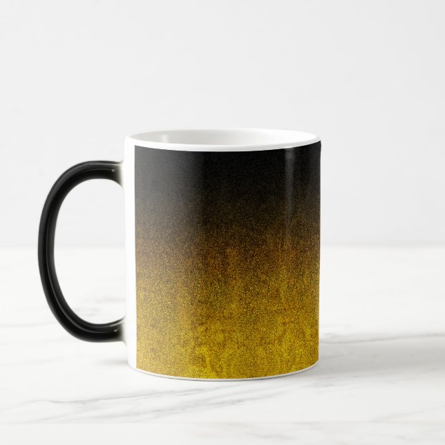 Gelb- und Schwarz-Glitzer-Gradient Verwandlungstasse (Links)